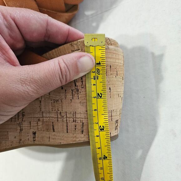 KORK-EASE Aria Wedge Sandal in Orange Leather Size 8 - Picture 9 of 9